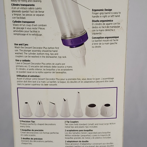 Wilton Dessert‎ Decorator Plus Cake Cookie Pastry Icing Tool 5 tips 2 Couplers - Picture 12 of 16